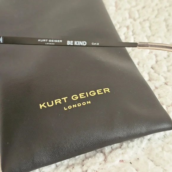 Kurt Geiger Black Gradient Sunglasses With Case-NWOT - Picture 6 of 7